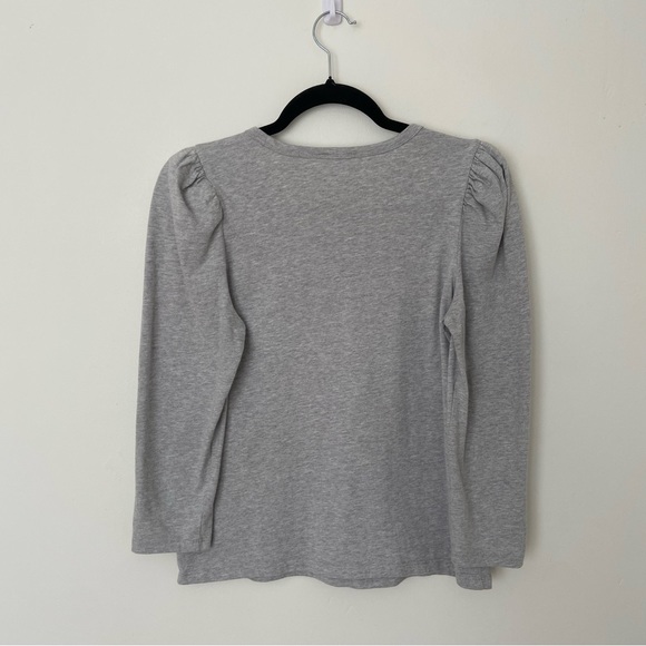 Wilfred Aritzia Puff Sleeve Cotton Top 3/4 Sleeve Grey size Small - Picture 6 of 8